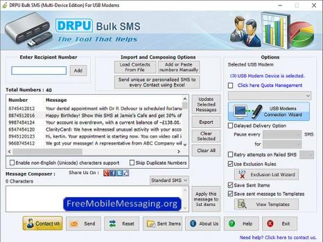 Visit Listing - Modem SMS Software Modem SMS Software - Screenshot 1
