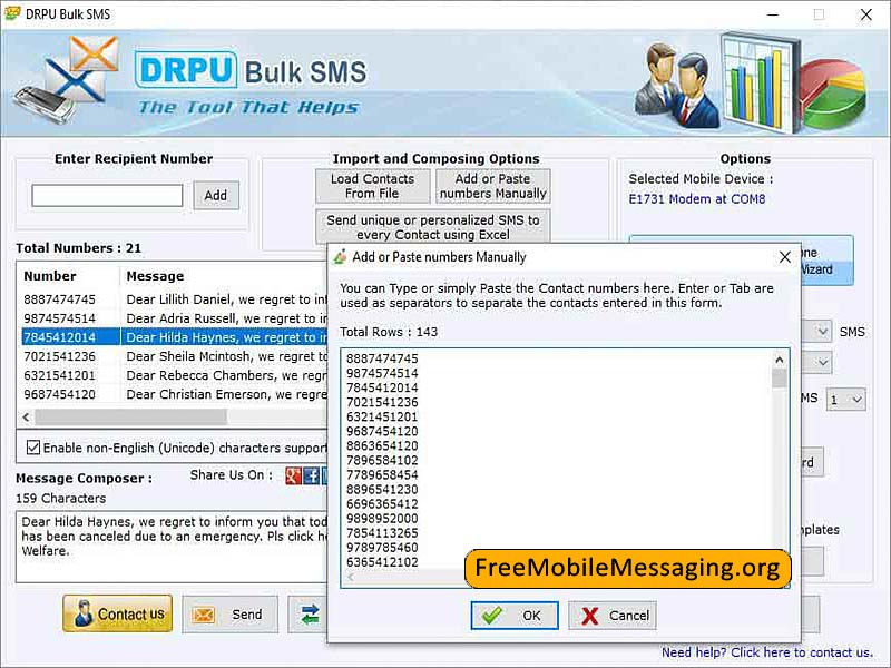 Send Bulk SMS Messages - Screenshot 1