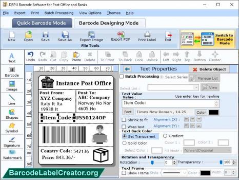 Visit Listing - Post Office Barcode Label Creator Post Office Barcode Label Creator - Screenshot 1