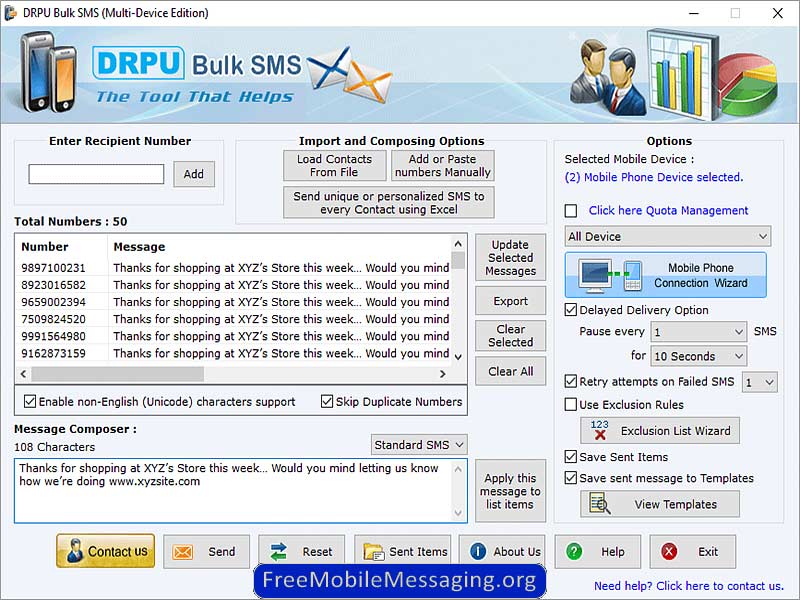 Software for Bulk SMS - Screenshot 1