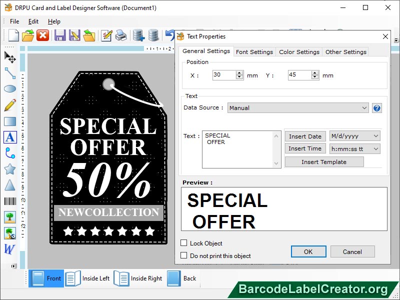 ID Card Label Creator - Screenshot 1