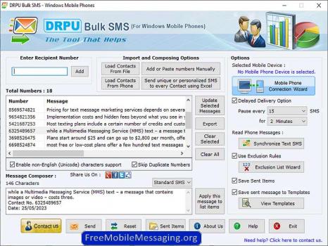 Visit Listing - SMS from Windows SMS from Windows - Screenshot 1