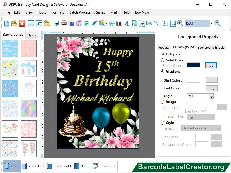 Print birthday card software - Screenshot 1