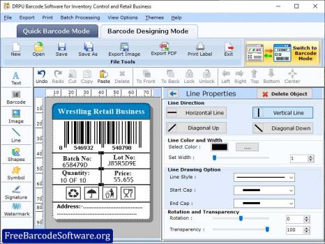 Free Inventory Barcode Software - Screenshot 1