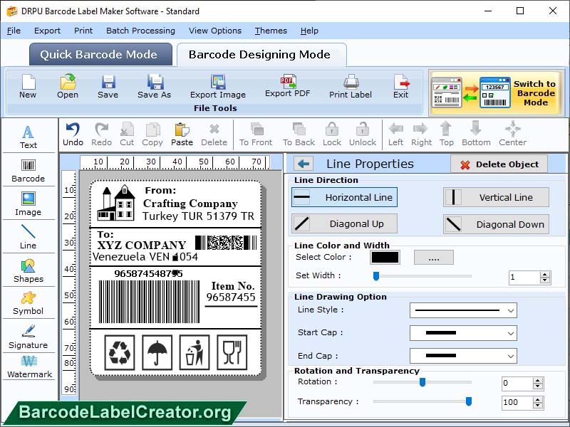 Create Barcode Software - Screenshot 1