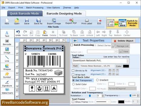 Free Barcode Software - Screenshot 1