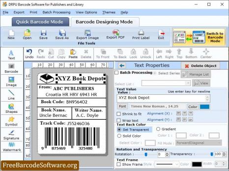 Library Barcode Labels Software - Screenshot 1