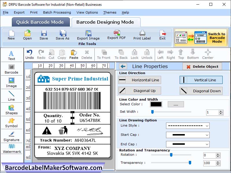 Inventory Control Barcode Software - Screenshot 1