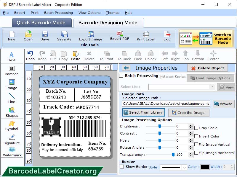 Mac Barcode Label - Screenshot 1