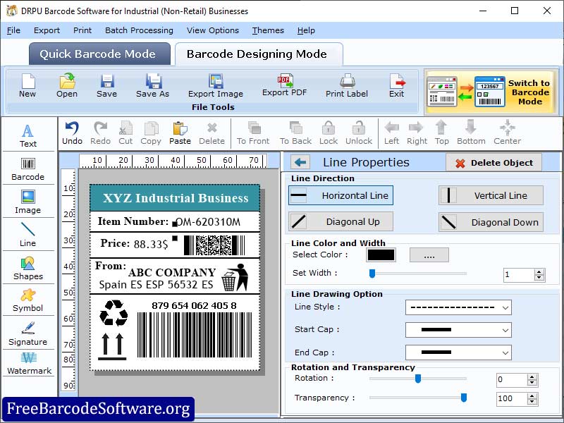 Manufacturing Barcode Generator - Screenshot 1