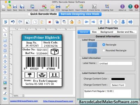 Visit Listing - Barcode Maker Mac Edition Barcode Maker Mac Edition - Screenshot 1