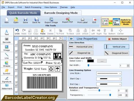 Visit Listing - Industrial Barcode Creator Tool Industrial Barcode Creator Tool - Screenshot 1