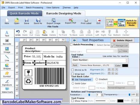 Visit Listing - Barcode Maker Professional Software Barcode Maker Professional Software - Screenshot 1