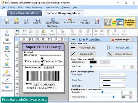 Distribution Barcode Software - Screenshot 1