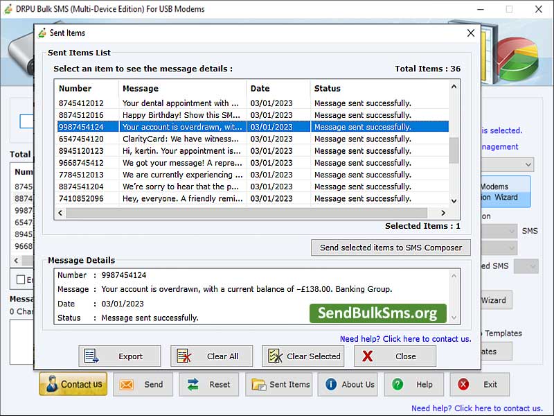 Modem Bulk SMS Software - Screenshot 1