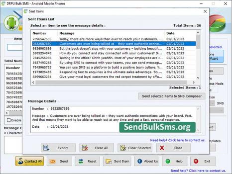 Bulk SMS Android - Screenshot 1