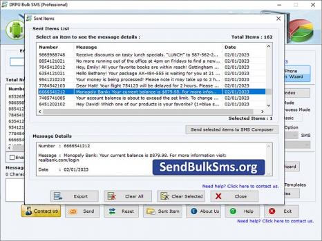 Send Bulk SMS Software - Screenshot 1