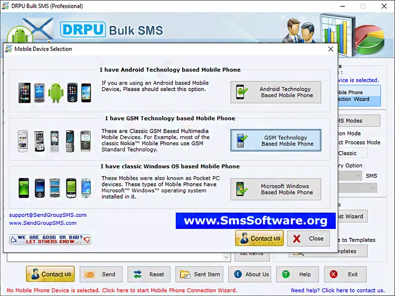 GSM Bulk SMS Software - Screenshot 1