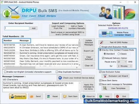 Android Mobile Messaging Program - Screenshot 1