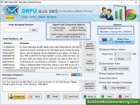 Visit Listing - Bulk SMS Marketing Software Blackberry Bulk SMS Marketing Software Blackberry - Screenshot 1