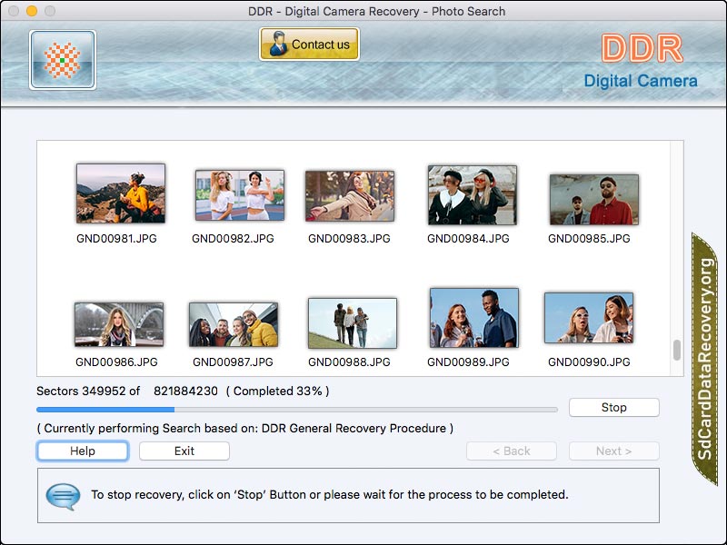 MAC Digital Camera Recovery Software - Screenshot 1