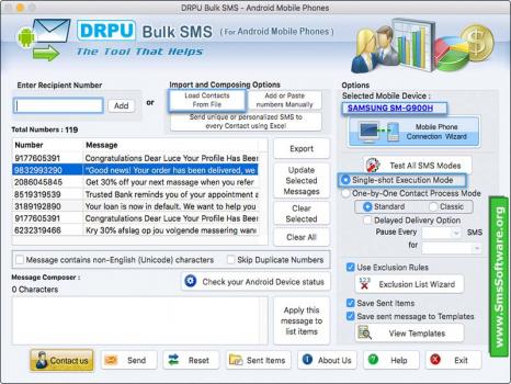 Visit Listing - Mac SMS Software Mac SMS Software - Screenshot 1