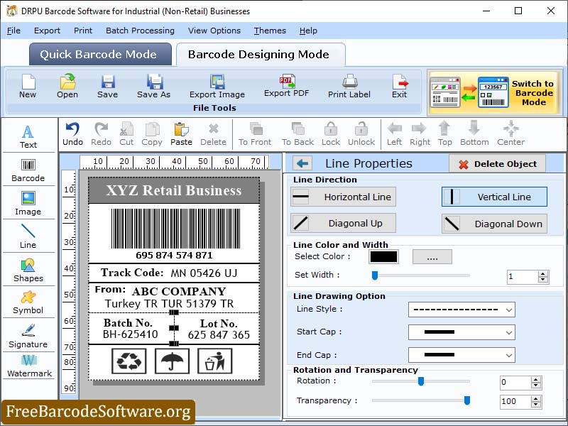 Warehousing Industry Barcode Software - Screenshot 1