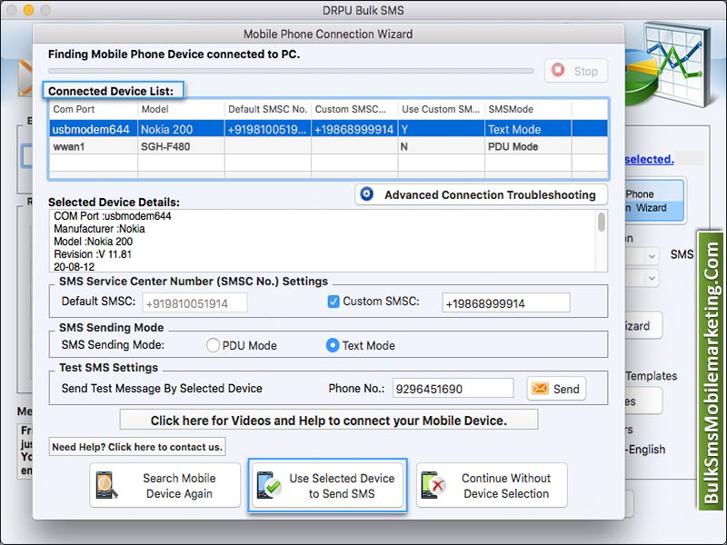 Mobile SMS Marketing Software Mac - Screenshot 1