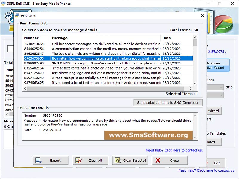 SMS Text Messaging Software - Screenshot 1