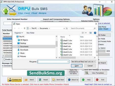Visit Listing - Send Bulk SMS for Pocket PC Send Bulk SMS for Pocket PC - Screenshot 1