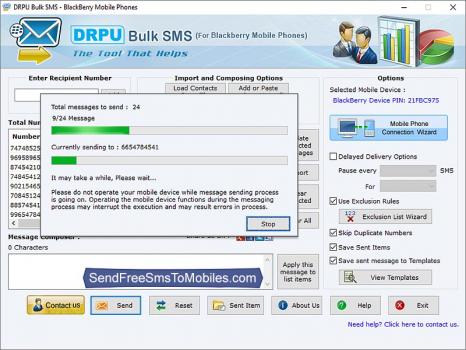 Visit Listing - Send Free SMS BlackBerry Send Free SMS BlackBerry - Screenshot 1