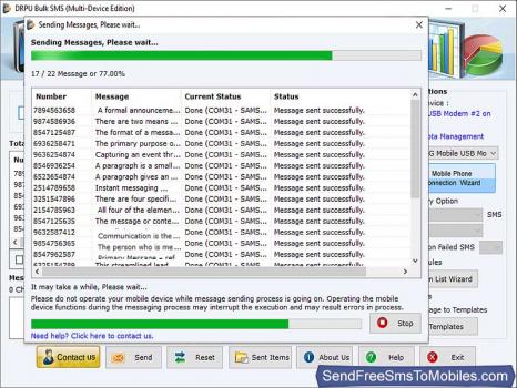 GSM Mobile Text Messaging Software - Screenshot 1