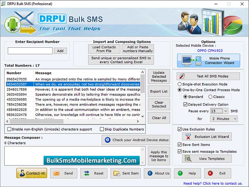 Professional SMS Mobile Marketing - Screenshot 1