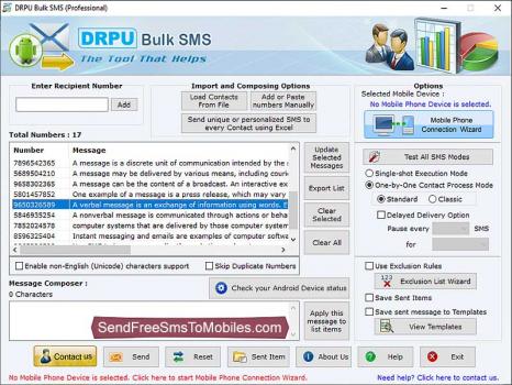 Visit Listing - Mobile Bulk SMS Software Mobile Bulk SMS Software - Screenshot 1