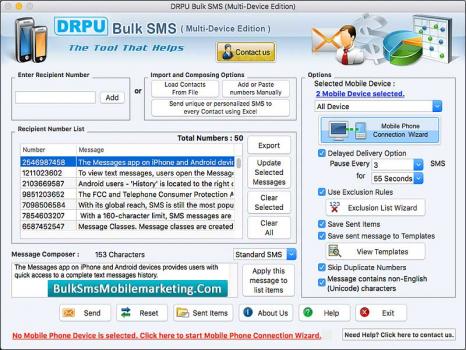 Mac Bulk SMS Marketing Application - Screenshot 1