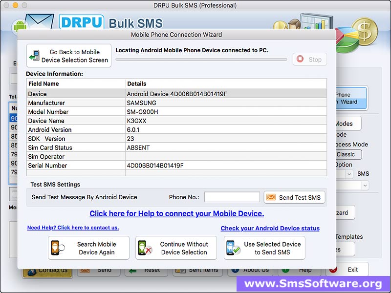 SMS Software for Modems - Screenshot 1