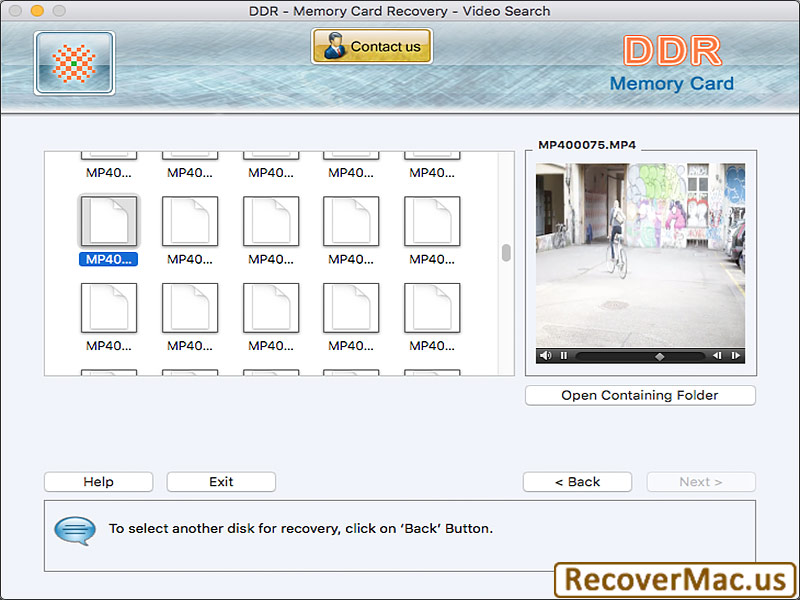 Mac Memory Card Data Recovery tool - Screenshot 1
