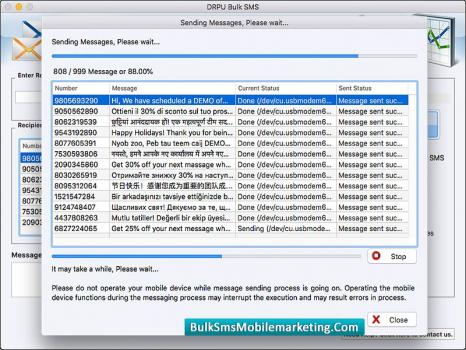 Bulk SMS Marketing Mac OS X - Screenshot 1