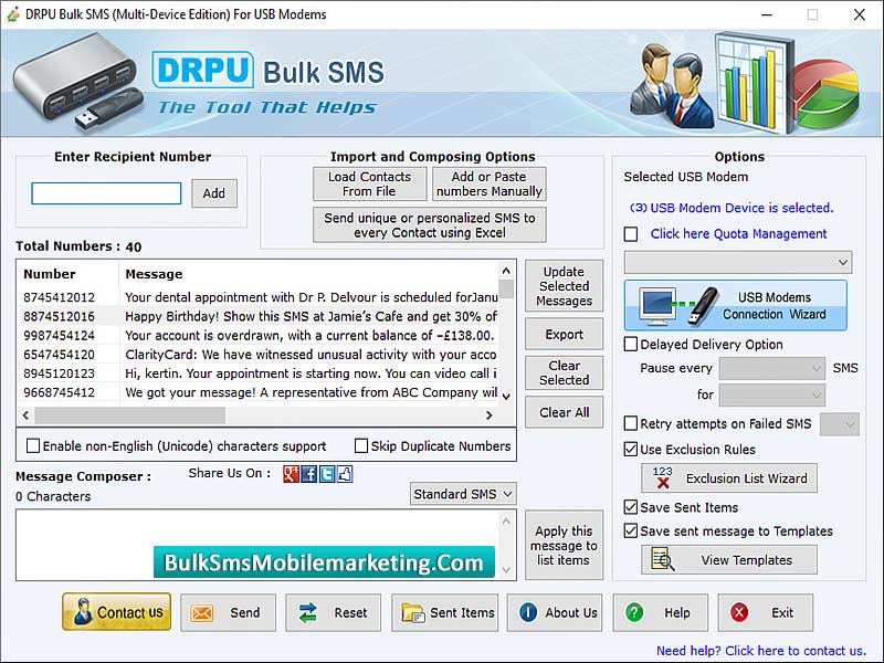 SMS Marketing Application - Screenshot 1