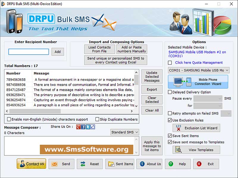 Mass Messaging Program - Screenshot 1