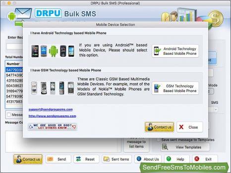 Mac Bulk SMS Software - Screenshot 1