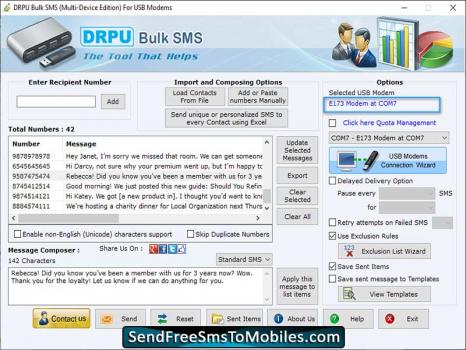 USB Modem Bulk SMS Software - Screenshot 1