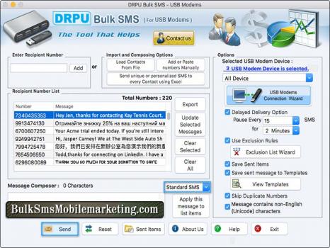 Visit Listing - Bulk SMS Modem Marketing Mac Bulk SMS Modem Marketing Mac - Screenshot 1