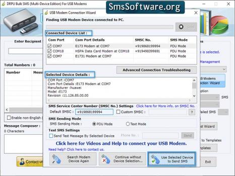 Bulk SMS For Multi USB Modem - Screenshot 1