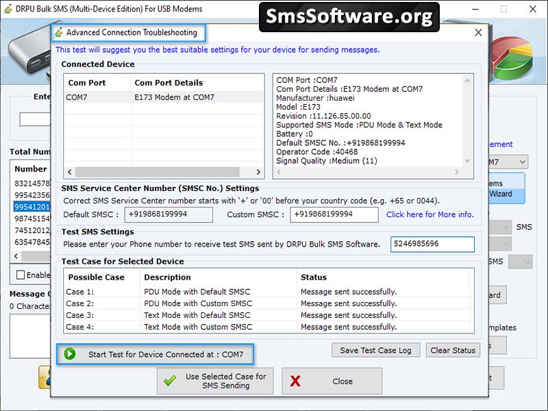 USB Modem Bulk Text SMS - Screenshot 1