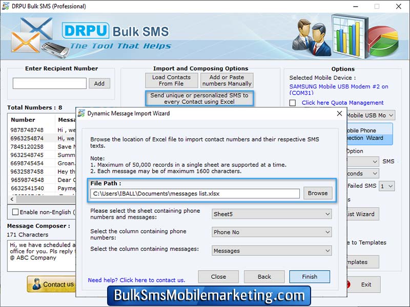 Bulk SMS Mobile Marketing GSM Phones - Screenshot 1
