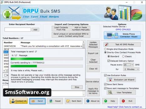 Professional Mobile SMS Software Free - Screenshot 1