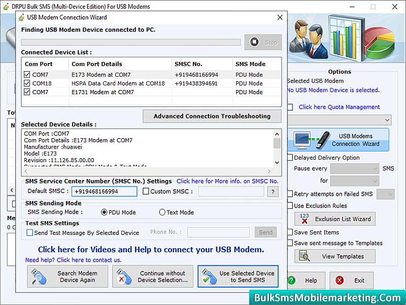 Bulk SMS Mobile Marketing Multi Modem - Screenshot 1