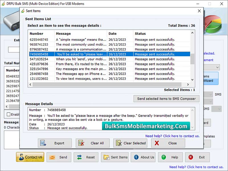 Bulk SMS Mobile Marketing App - Screenshot 1
