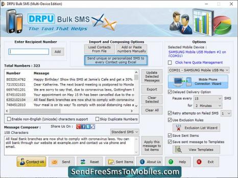 GSM Mobile Messaging Software - Screenshot 1